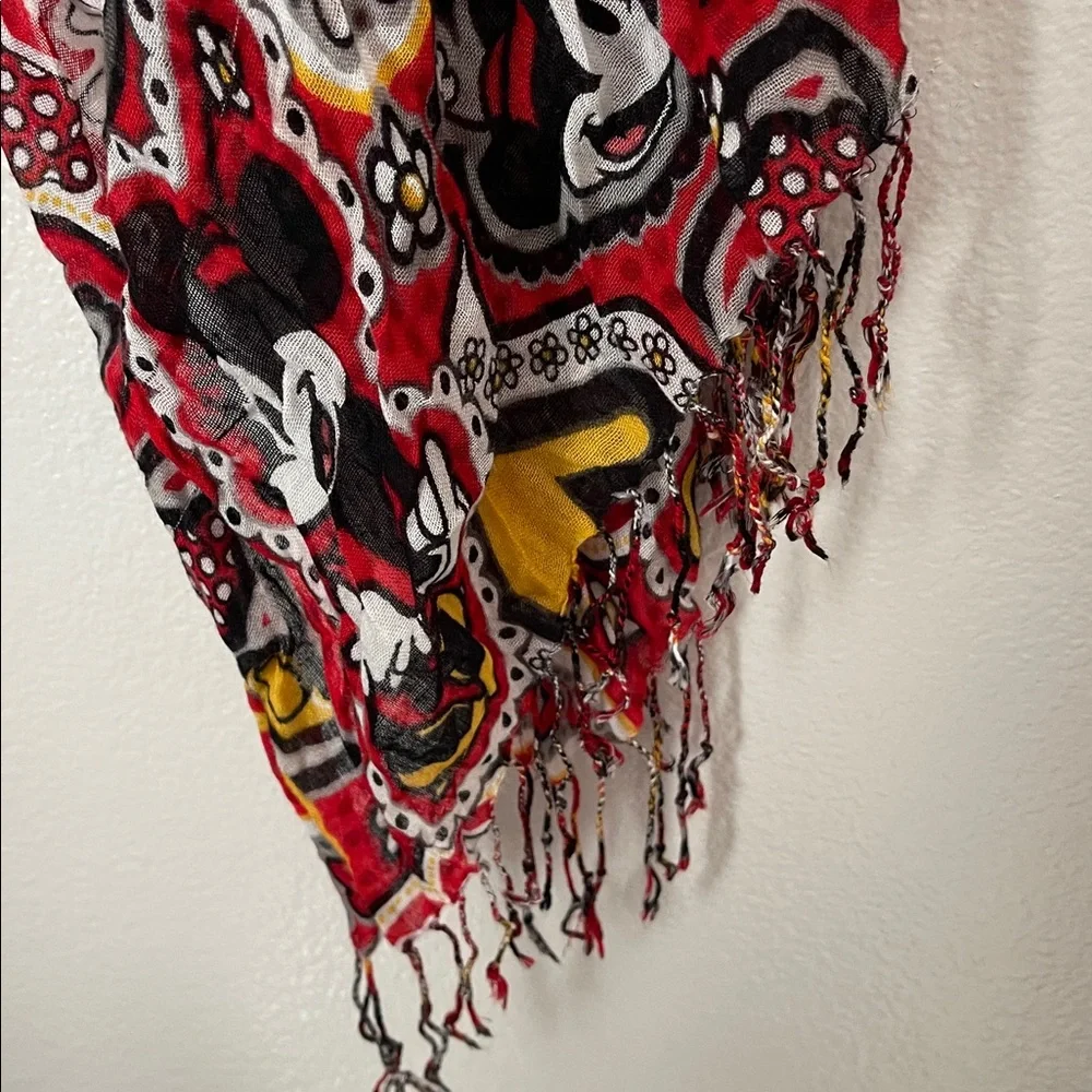 Disneyland Disney Parks Minnie Mouse paisley print sheer scarf rayon